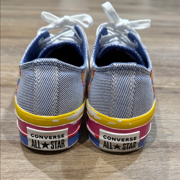 Converse ALL STAR Size 7 Women’s Chuck Taylor Lift Low 'Ranbow - Ozone Blue' - Picture 4 of 13